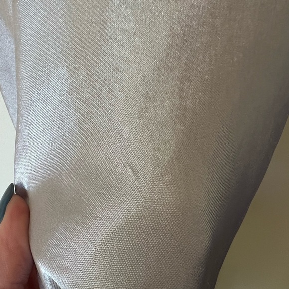 BHLDN exclusive Jenny Yoo Silver Satin Gown - Picture 8 of 15